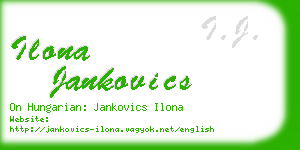 ilona jankovics business card